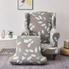 Wing Chair Slipcovers 2 Pieces Stretch Spandex Wingback Chair Covers Sofa Slipcover Printing Wingback Armchair Slipcovers