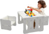 BanaSuper Kid's Table and 2 Chairs Set Plastic Activity Table for Toddlers Children Desk Ideal for Arts & Crafts Snack Time