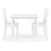 Daylight Kids Wood Square Table and 2 Chairs Set Studying Desk for Children Tables & Sets White Ages 3 and Up Freight Free