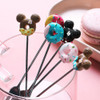 Stainless Steel Doughnut Spoon Fork Coffee Cake Dessert Tea Ice Cream Cartoon Teaspoon Stirring Candy Cute Kids Dinnerware
