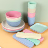 Wheat Straw Dinnerware Sets Dishes Unbreakable Dinnerware Setsm Reusable Dinner Plates Kids Plates and Bowls Dinnerware Sets