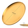 1/4PCS Stainless Steel Dinner Plates European Style Dessert Plate Kitchen Serving Dishes Salad Plate Cake Steak Round Tray