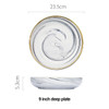 Marble ceramics plates and bowls set dinnerware sets christmas salad dessert bone china white plates kitchen dishes round tray