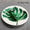 Top Grade Rainforest Ceramic Dinner Plates Geometric Pattern Ceramic Dish Charger Plate Dinnerware Plate Set Serving Dish