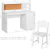 Kids Study Desk with Chair, Kids Desk and Chair Sets with Hutch and Storage Cabinet, Wooden Children Study Table Kids Study Desk with Chair, Kids Desk and Chair Sets with Hutch and Storage Cabinet, Wooden Children Study Table