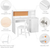 Kids Study Desk with Chair, Kids Desk and Chair Sets with Hutch and Storage Cabinet, Wooden Children Study Table Kids Study Desk with Chair, Kids Desk and Chair Sets with Hutch and Storage Cabinet, Wooden Children Study Table