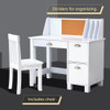 Board and Cabinets Kids Table and Chair Set Wooden Study Desk for Children With Chair Whitefreight Free Children's
