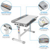 Kids Desk and Chair Set | Height Adjustable Children's Workstation with Storage Drawer | Grey Children Tables Kids Desk and Chair Set | Height Adjustable Children's Workstation with Storage Drawer | Grey Children Tables