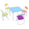 Cheap colorful folding metal kids study party tables chairs set for children