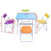Cheap colorful folding metal kids study party tables chairs set for children