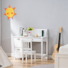 (90 x 45 x 86)cm Spray Paint Student Table and Chair Set Children Study Table Set Study Desk B White (90*46.5*81cm)