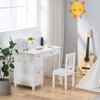(90 x 45 x 86)cm Spray Paint Student Table and Chair Set Children Study Table Set Study Desk B White (90*46.5*81cm)