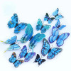 12pcs 3D Double Layer Butterflies Wall Stickers Living Room Decor Wedding Kids Decoration DIY Art Magnet