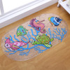 New 38cm*69cm Cute Cartoon Anti-Slip PVC Bath Mats With Sucker Bathroom Carpet Shower Pad Soft Massage Pad Multi-Color