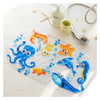 New 38cm*69cm Cute Cartoon Anti-Slip PVC Bath Mats With Sucker Bathroom Carpet Shower Pad Soft Massage Pad Multi-Color