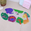 New 38cm*69cm Cute Cartoon Anti-Slip PVC Bath Mats With Sucker Bathroom Carpet Shower Pad Soft Massage Pad Multi-Color