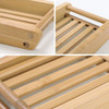 HOT Wooden Natural Bamboo Soap Dishes Tray Holder Storage Soap Rack Plate Box Container Portable Bathroom Soap Dish Storage Box