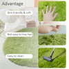 Round Plush Carpet For Living Room Green Shaggy Rug For Sofa Chair Long Hair Floor Mat Bathroom Decoration Kids Rug Fluffy