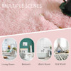 Round Plush Carpet For Living Room Green Shaggy Rug For Sofa Chair Long Hair Floor Mat Bathroom Decoration Kids Rug Fluffy