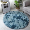 Round Plush Carpet For Living Room Green Shaggy Rug For Sofa Chair Long Hair Floor Mat Bathroom Decoration Kids Rug Fluffy