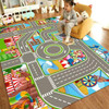 Carpet for Living Room Kids Play Clmbing Floor Mat Modern Road Traffic Route Map Area Rug Bedroom Bedside Sofa Table Doormat