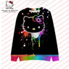 Hello Kitty New Cute Printed Round Neck Sweater Women Autumn Pullover Sweater Women Cartoon Loose Sportswear