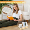 Wooden Triangle Bookshelf Book Stand Holder Book Rest Bookcase With Coffee Drink Holder Christmas Birthday Gift For Book Lo M2K5