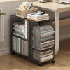Desktop Bookshelf Organizer Mobile Iron Office Document Shelf Picture Book Desk Side Storage Rack Children Organizer Bookcase