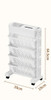 Simple Movable Bookshelf on Wheels Rolling Office Paper Organizer Mobile Book Cart Document Folder File Storage Book Shelf Rack