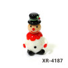 Colorful Cute Glass Snowman Mini Figurine Ornaments Children's Room Tabletop Kawaii Decor Christmas Party New Year Gift for Kids