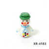 Colorful Cute Glass Snowman Mini Figurine Ornaments Children's Room Tabletop Kawaii Decor Christmas Party New Year Gift for Kids