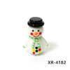 Colorful Cute Glass Snowman Mini Figurine Ornaments Children's Room Tabletop Kawaii Decor Christmas Party New Year Gift for Kids