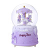 Carousel Crystal Ball Drifting Snow Music Box Glowing Children's Room Cartoon Decoration Crafts