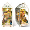 DIY Book Nook Insert Shelf Kits Wooden Miniature Building Kit Sylvia Garden Bookstore Bookend Bookshelf Home Decoration Gifts