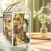 DIY Book Nook Insert Shelf Kits Wooden Miniature Building Kit Sylvia Garden Bookstore Bookend Bookshelf Home Decoration Gifts