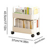 Movable Bookshelf Cart Book Cart Movable Storage Bookcase with Wheels Multi-Functional Movable Storage Book Shelves for Bedroom