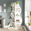 Corner Bookshelf, Modern 5-Tier Wall Corner Bookshelf, Stylish Bookcase Storage Rack for Small Space, Small Corner Shelf