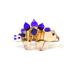 Cute Jurassic Dinosaur Tiny Glass Statue Ornaments Fairy Garden Children's Room Decor Stegosaurus Mini Figurines Gifts for Kids