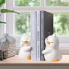 Yellow Bookends Ducks Cartoon Duck Bookshelf Stopper Ducks Hugging Cute Bookends Resin Duck Textbook Stopper For Book Support