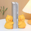 Yellow Bookends Ducks Cartoon Duck Bookshelf Stopper Ducks Hugging Cute Bookends Resin Duck Textbook Stopper For Book Support