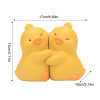 Yellow Bookends Ducks Cartoon Duck Bookshelf Stopper Ducks Hugging Cute Bookends Resin Duck Textbook Stopper For Book Support