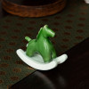 Ceramic Green Horse Tea Ornaments Delicate Handle Piece Living Room Bedroom Children's Room Desktop Decoration Desk Accessories