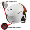 Moon Skiing Helmet With Goggles Integrally-molded Pc+eps High-quality
