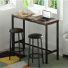 Dining Table Set for 3, Bar Tables and Chairs Sets, Dining Tables Sets with 2 Padded Stools 3-Piece Modern Pub Table Set
