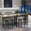 Dining Table Set for 3, Bar Tables and Chairs Sets, Dining Tables Sets with 2 Padded Stools 3-Piece Modern Pub Table Set