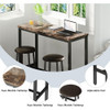Dining Table Set for 3, Bar Tables and Chairs Sets, Dining Tables Sets with 2 Padded Stools 3-Piece Modern Pub Table Set