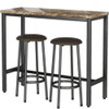 Dining Table Set for 3, Bar Tables and Chairs Sets, Dining Tables Sets with 2 Padded Stools 3-Piece Modern Pub Table Set