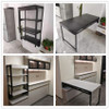 Wall Mounted Shelf Variable Dinning Table,Invisible Telescopic Suspension 4-layer Folding Table W635*L1240 *H730MM Multi Color