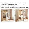 Wall Mounted Shelf Variable Dinning Table,Invisible Telescopic Suspension 4-layer Folding Table W635*L1240 *H730MM Multi Color