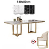 Modern Luxury Marble Dining Tables and Chairs Set Stainless Steel Gold Base Kitchen Dining Table Chair Chaises Salle Manger